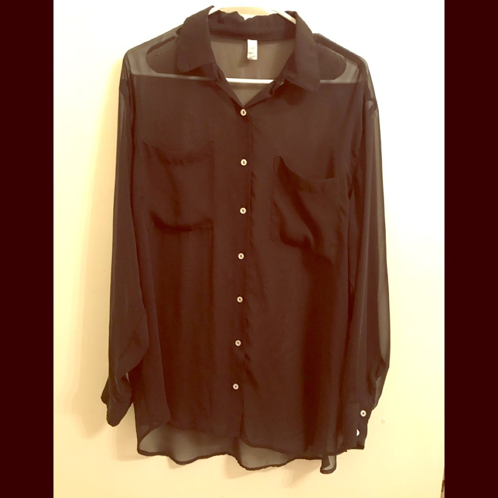 1990s Vintage American Apparel Chiffon Shirt